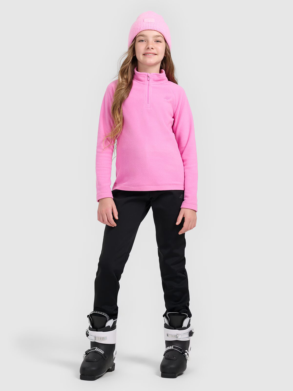 4F Pantaloni de schi softshell membrana 5000 pentru fete - negri 146