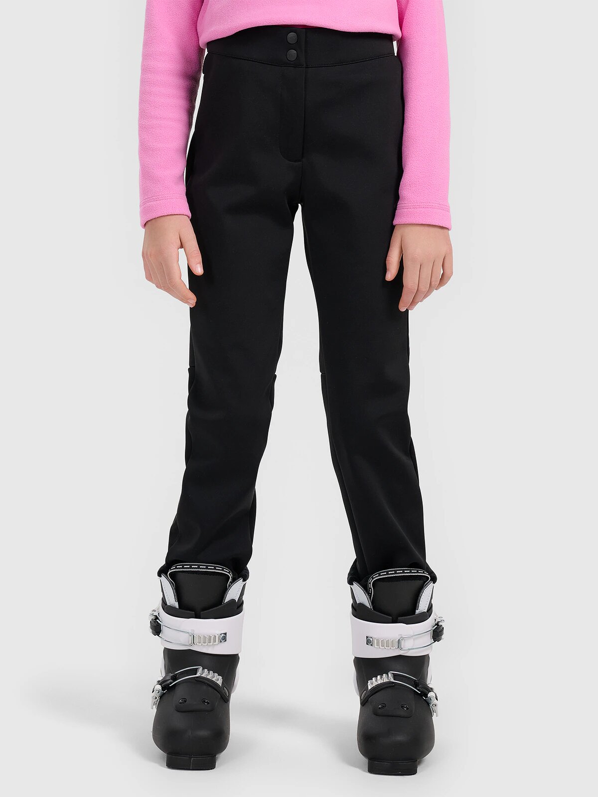 4F Pantaloni de schi softshell membrana 5000 pentru fete - negri 146