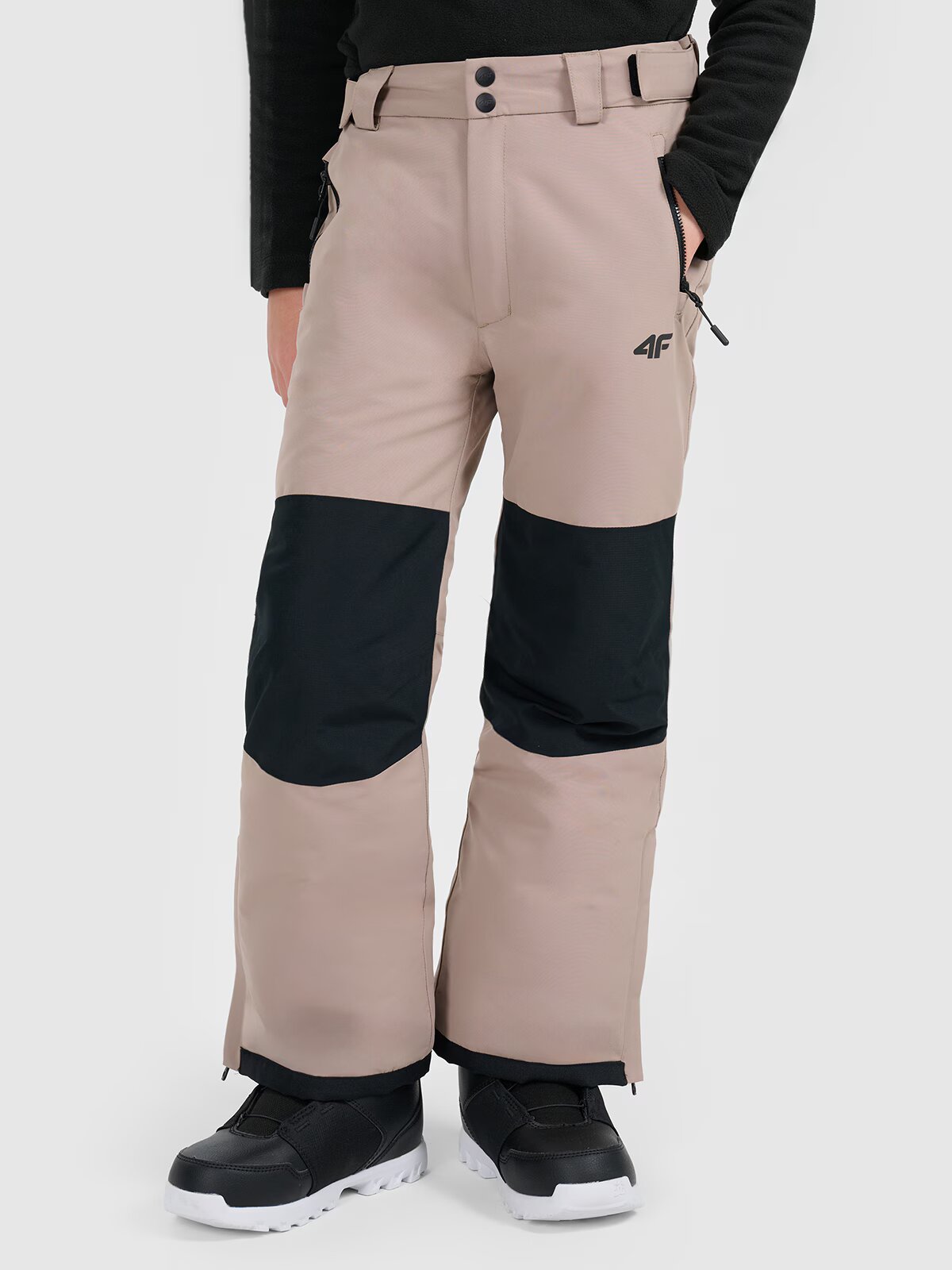 4F Pantaloni de snowboard membrana 10000 pentru băieți - maro 134