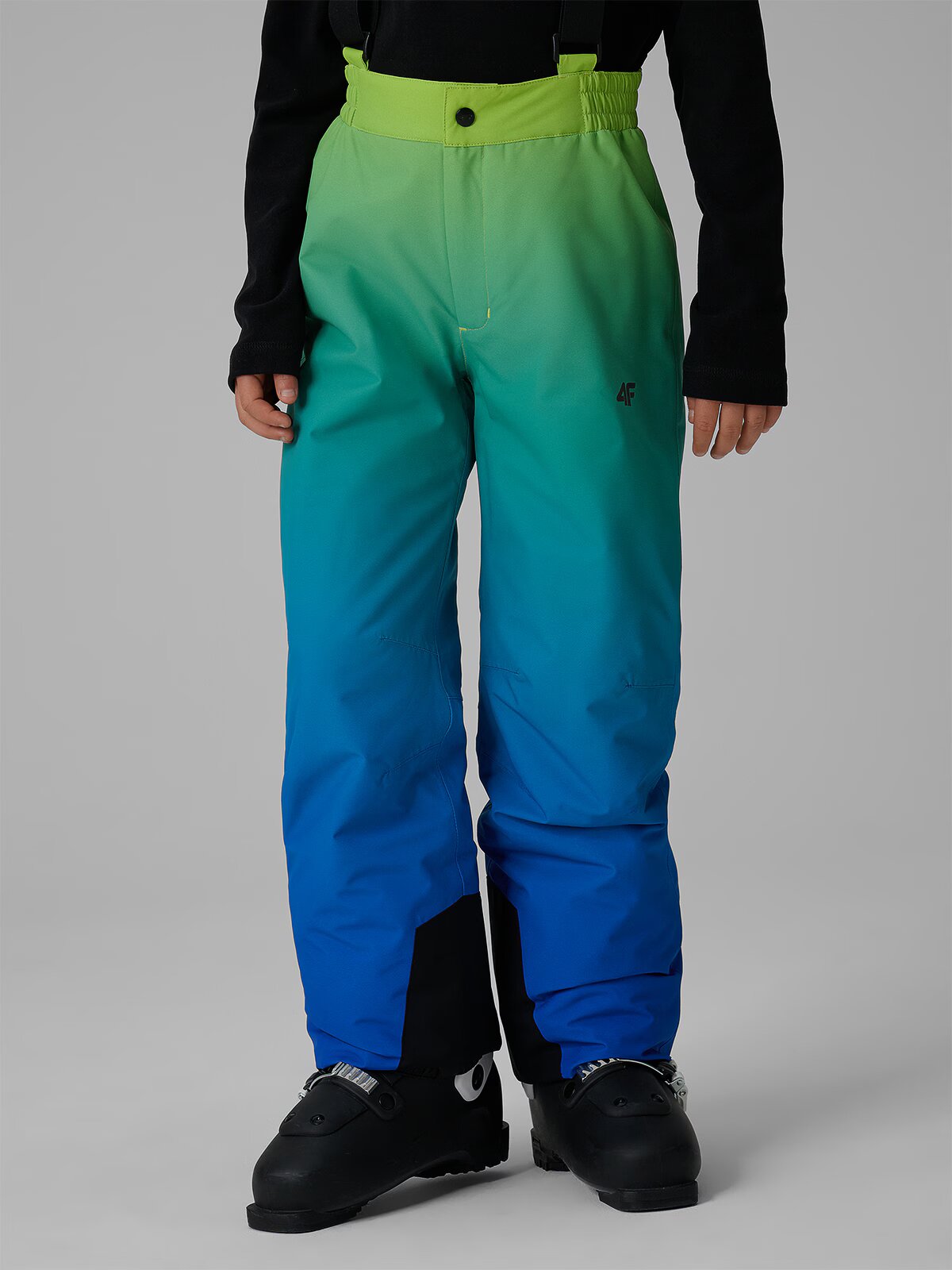 4F Pantaloni de snowboard membrană 10000 pentru băieți - negri 164