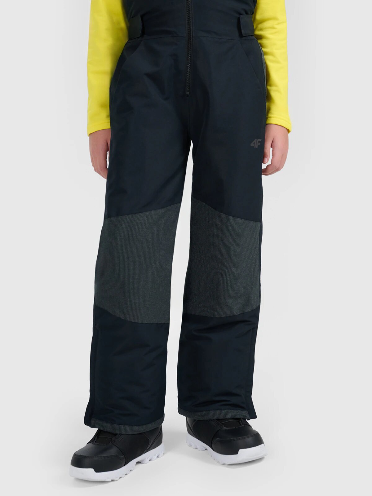 4F Pantaloni de snowboard membrana 10000 pentru băieți - negri 122