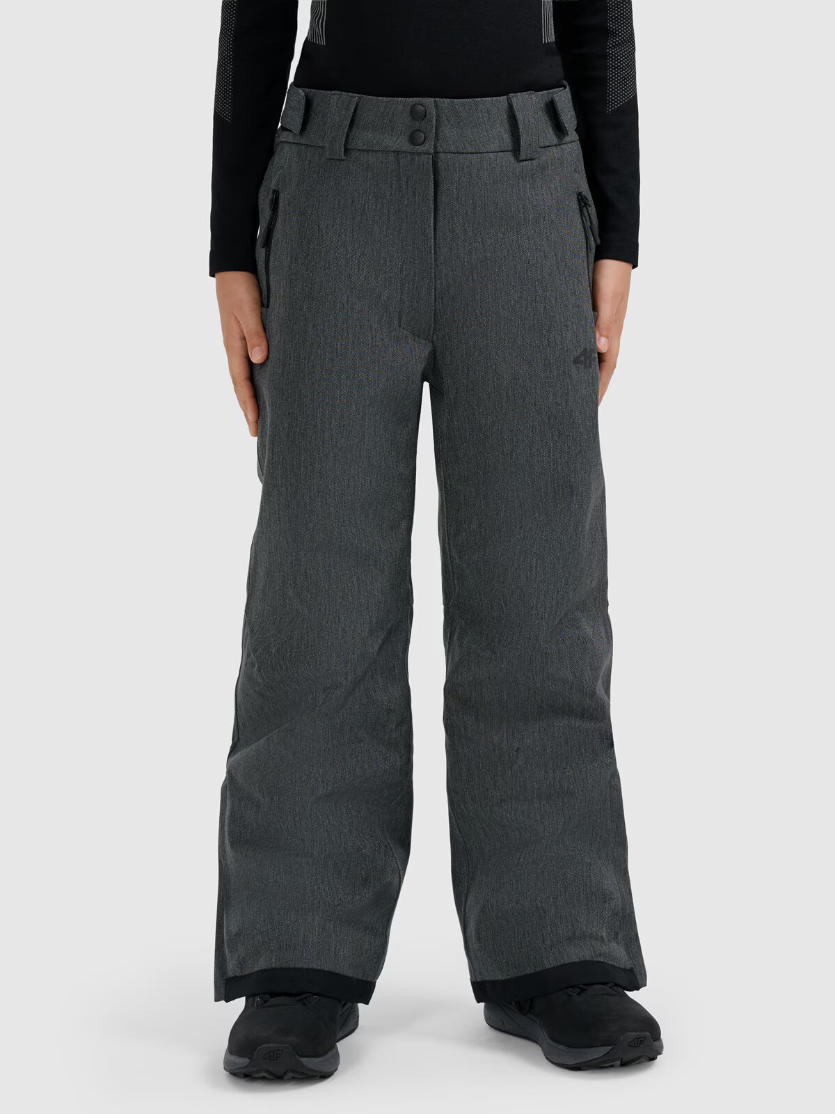 4F Pantaloni de snowboard membrana 10000 pentru copii - negri 164