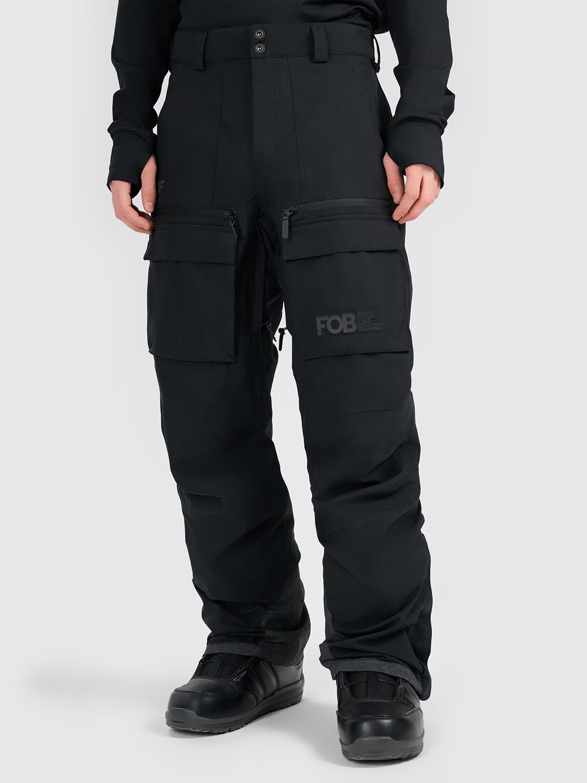 4F Pantaloni de snowboard membrana 15000 pentru bărbați - negri L