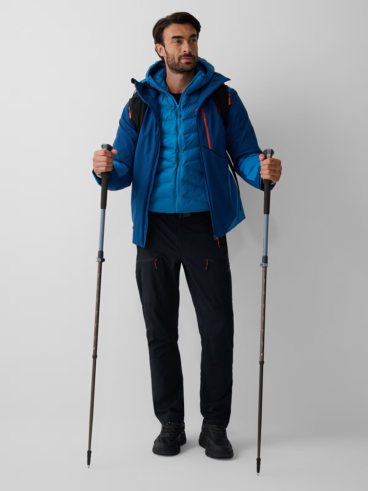 4F Pantaloni de trekking cu uscare rapidă pentru bărbați - negri S