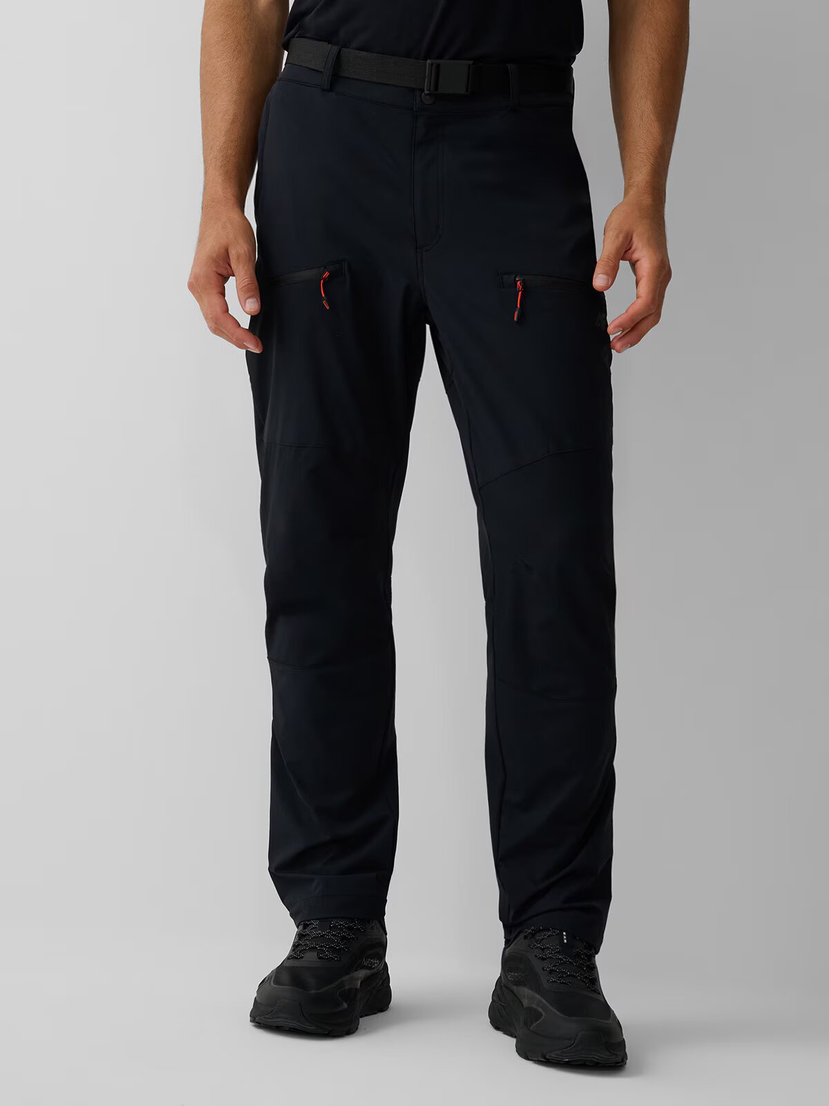 4F Pantaloni de trekking cu uscare rapidă pentru bărbați - negri S