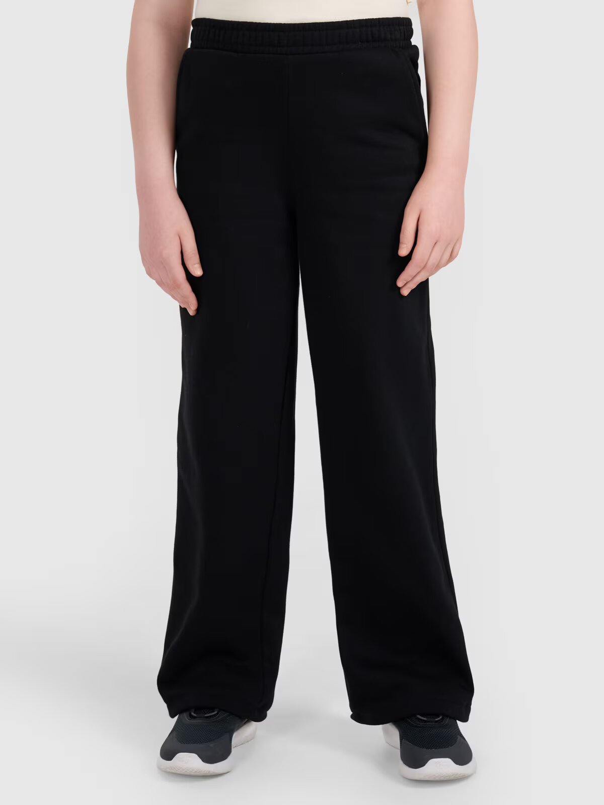 4F Pantaloni de trening cu craci largi pentru fete - negri 146