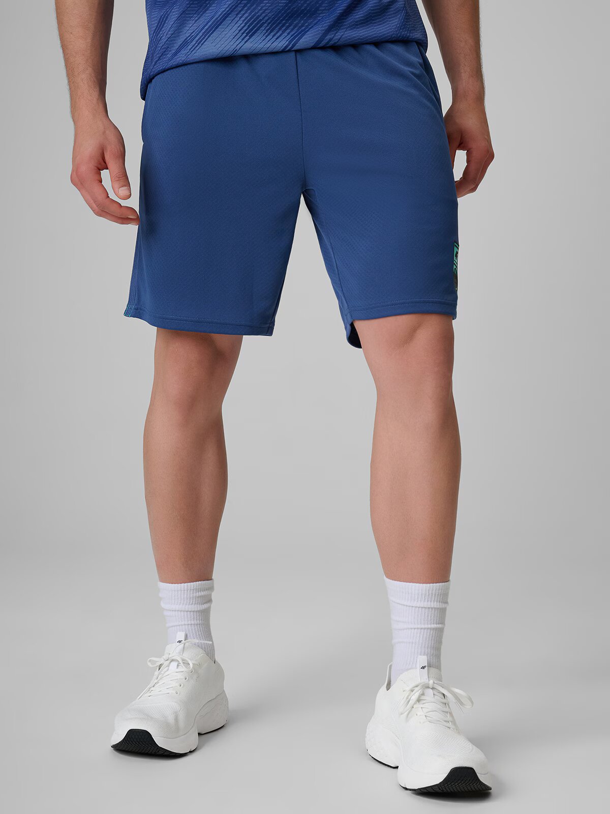 4F Pantaloni scurți de fotbal cu uscare rapidă pentru bărbați - denim XL