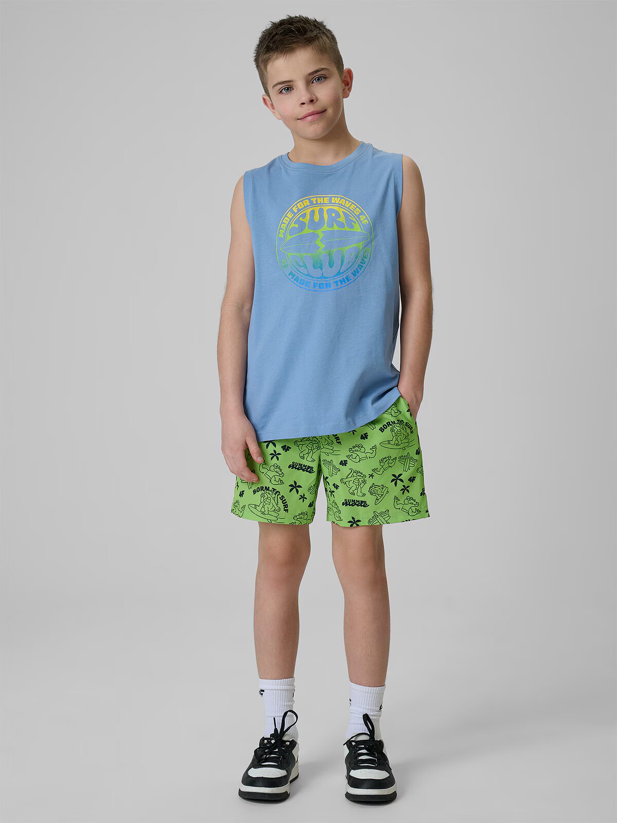 4F Pantaloni scurți de plajă boardshort băieți - 134/140 (8-10 ani)