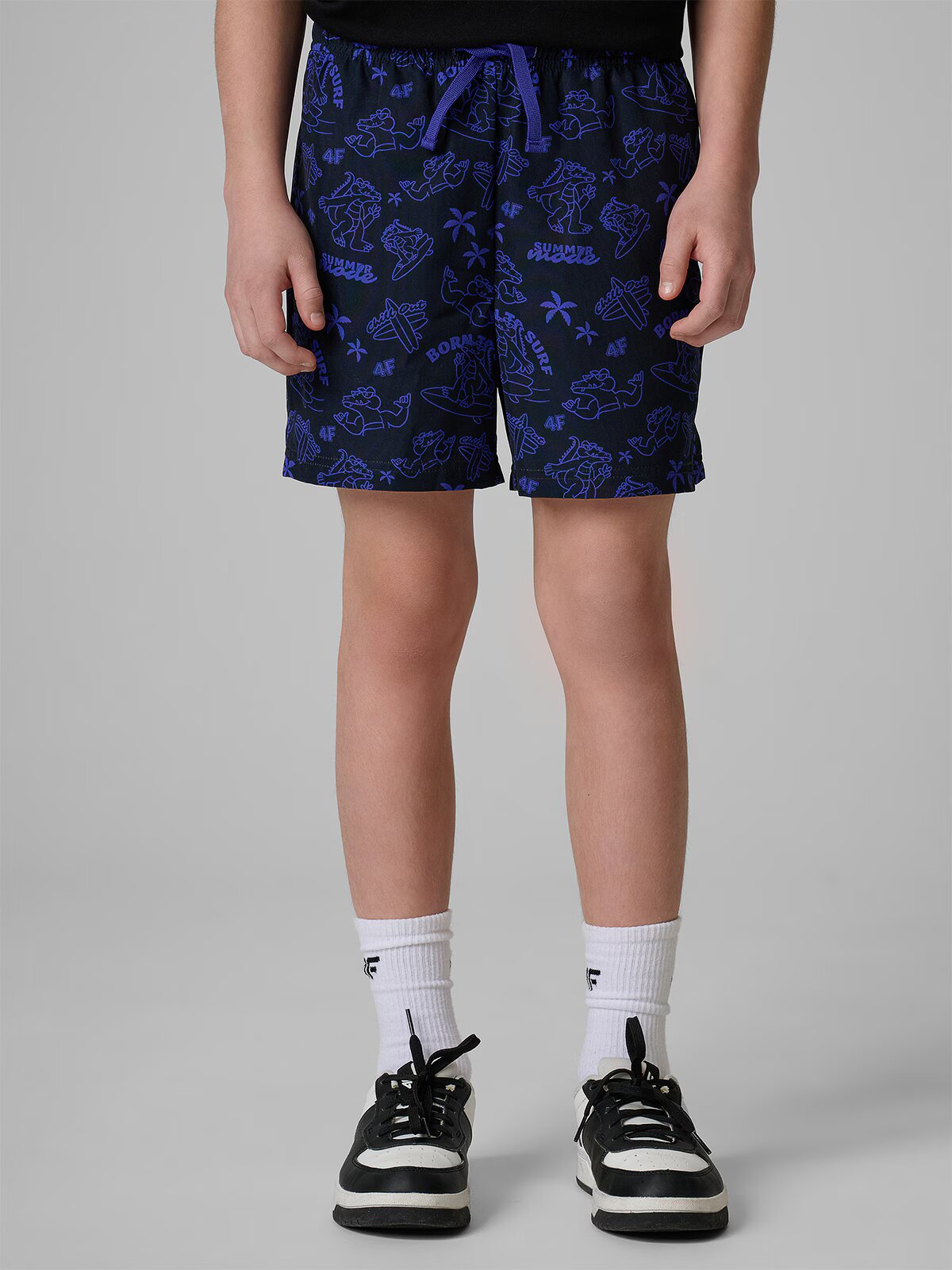 4F Pantaloni scurți de plajă boardshort băieți - 146/152 (10-12 ani)
