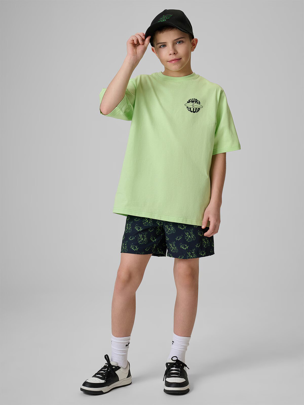 4F Pantaloni scurți de plajă boardshort pentru băieți - 146/152 (10-12 ani)