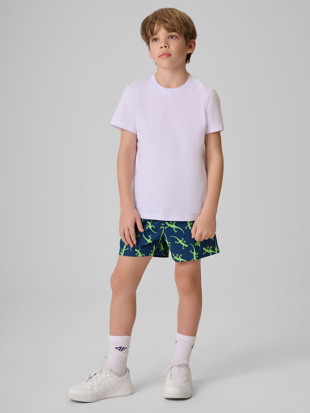 4F Pantaloni scurți de plajă boardshort pentru băieți - 122/128 (6-8 ani)