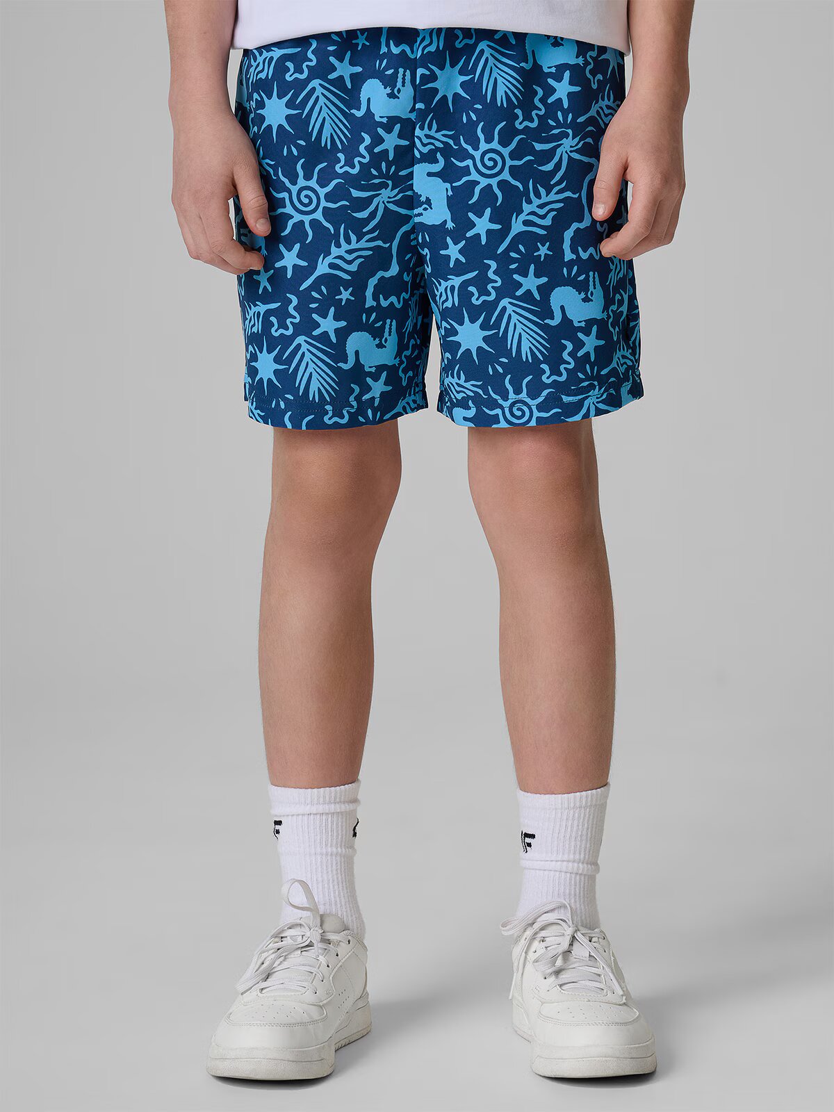 4F Pantaloni scurți de plajă boardshort pentru băieți - albastru 134/140 (8-10 ani)