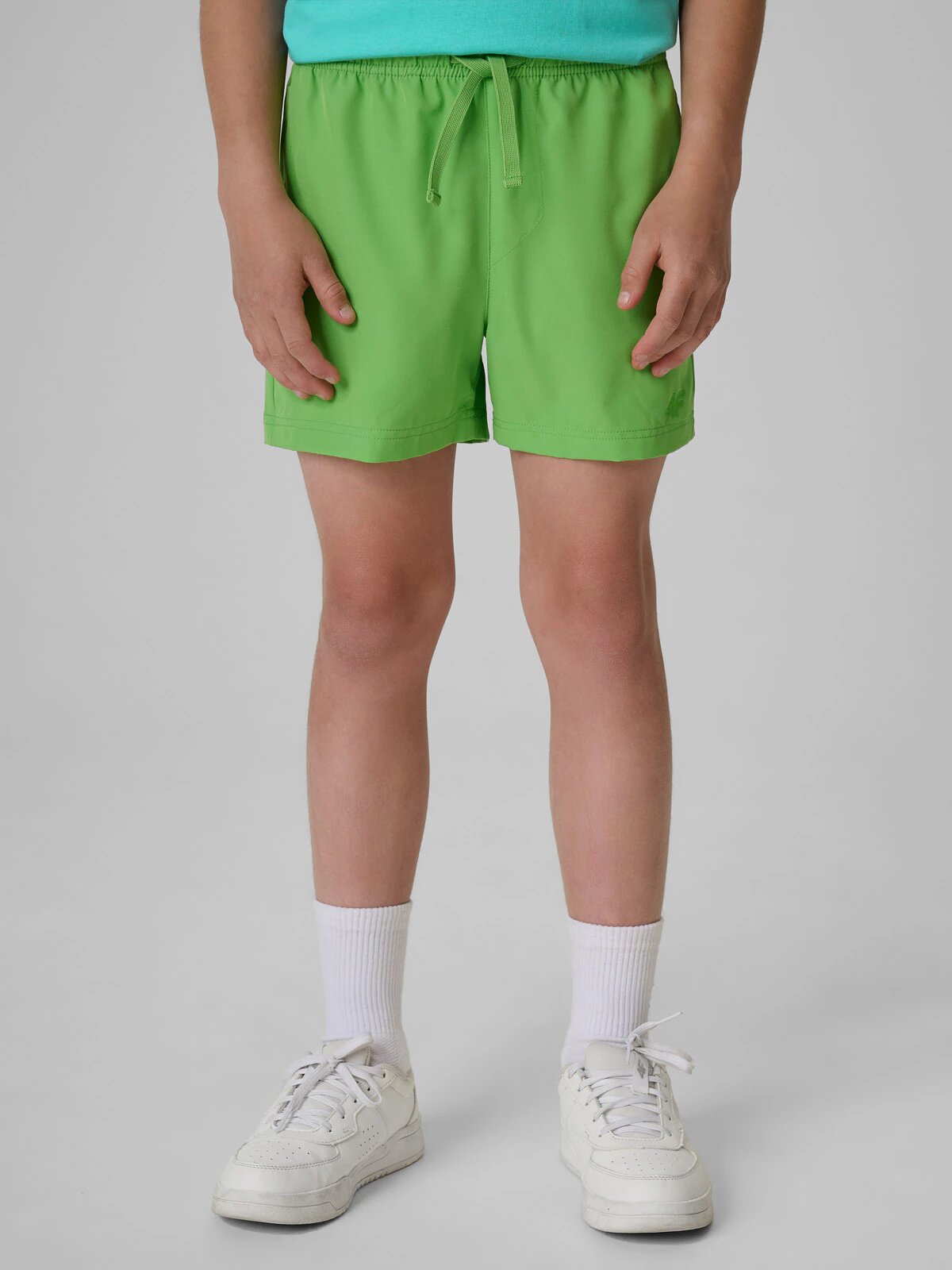 4F Pantaloni scurți de plajă boardshort pentru băieți - verzi 122/128 (6-8 ani)