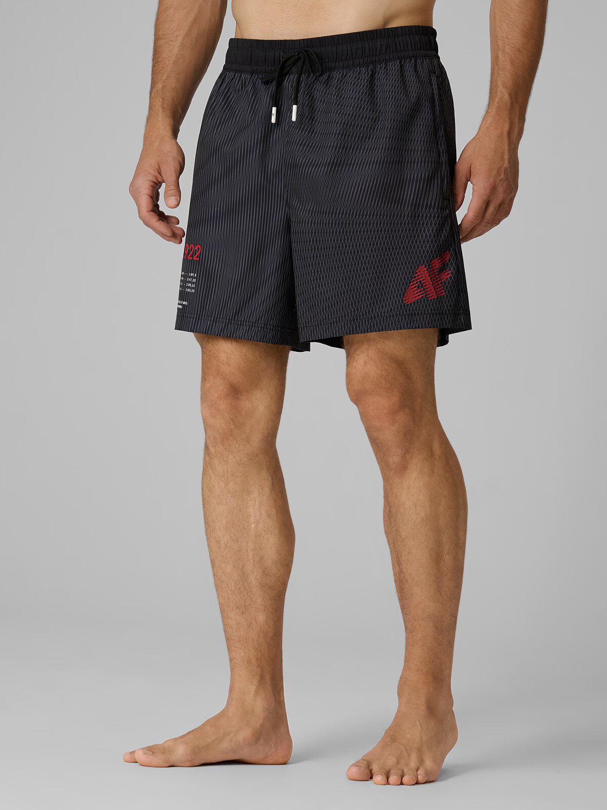 4F Pantaloni scurți de plajă boardshort pentru bărbați - negri XL