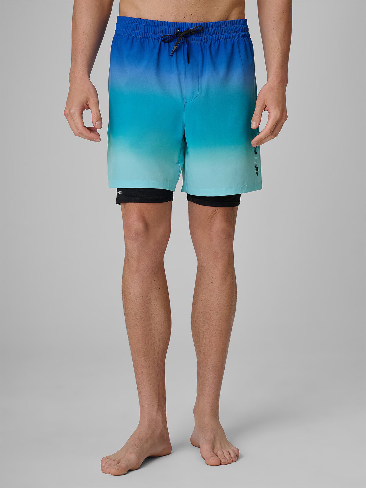 4F Pantaloni scurți de plajă tip boardshorts cu protecție UPF50+ pentru bărbați - L