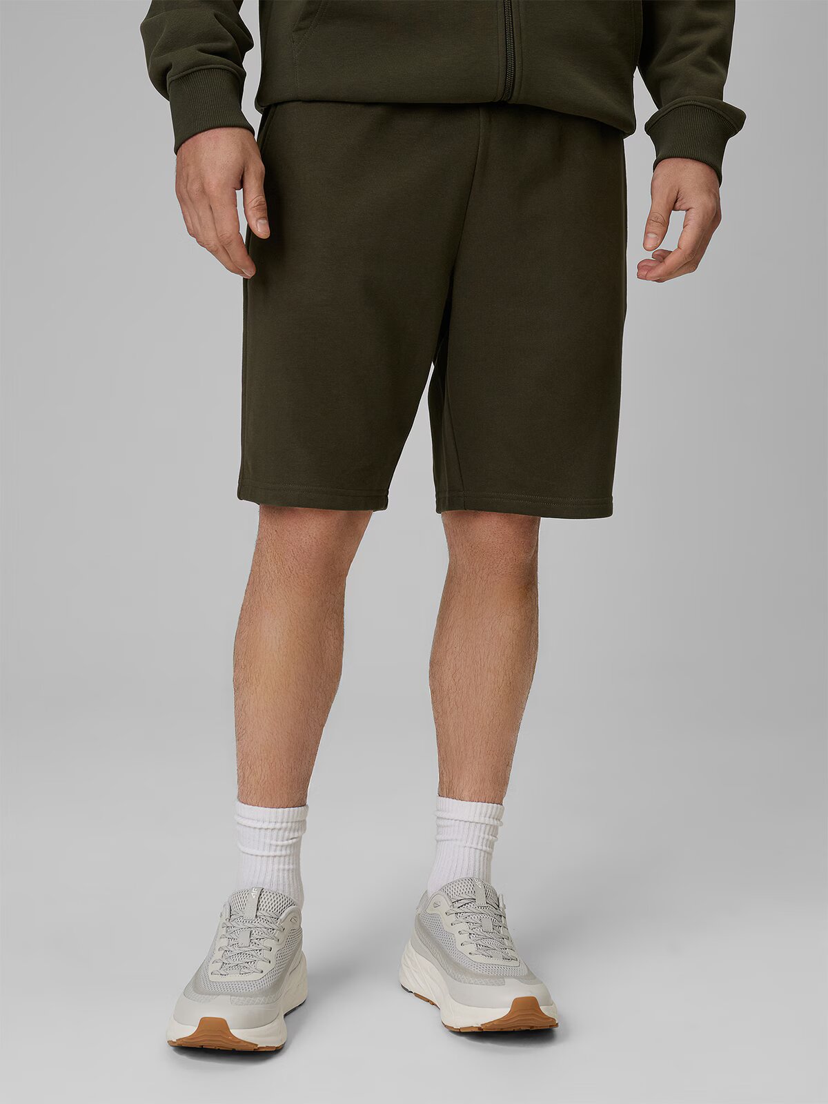 4F Pantaloni scurți de trening bărbătești - khaki S