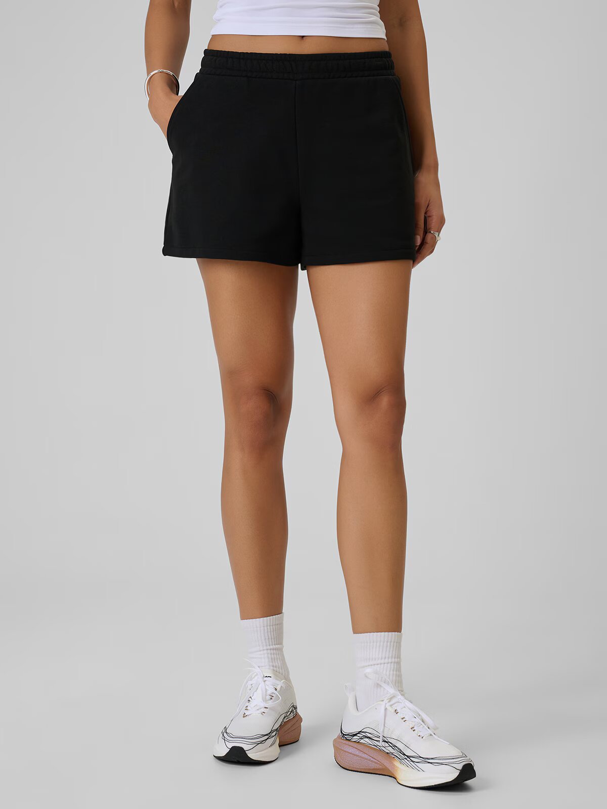4F Pantaloni scurți de trening damă - negri L