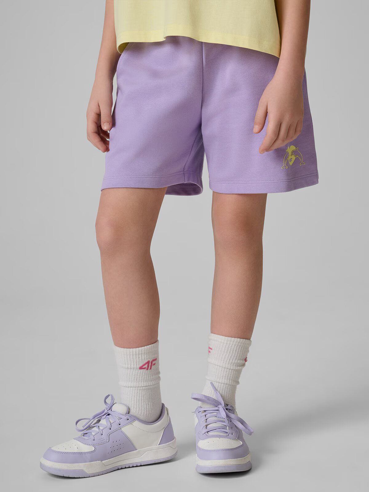 4F Pantaloni scurți de trening pentru fete - roz 134
