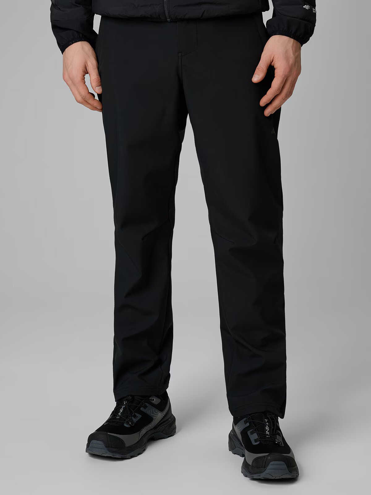 4F Pantaloni softshell cu membrană 5000 pentru bărbați - negri 3XL