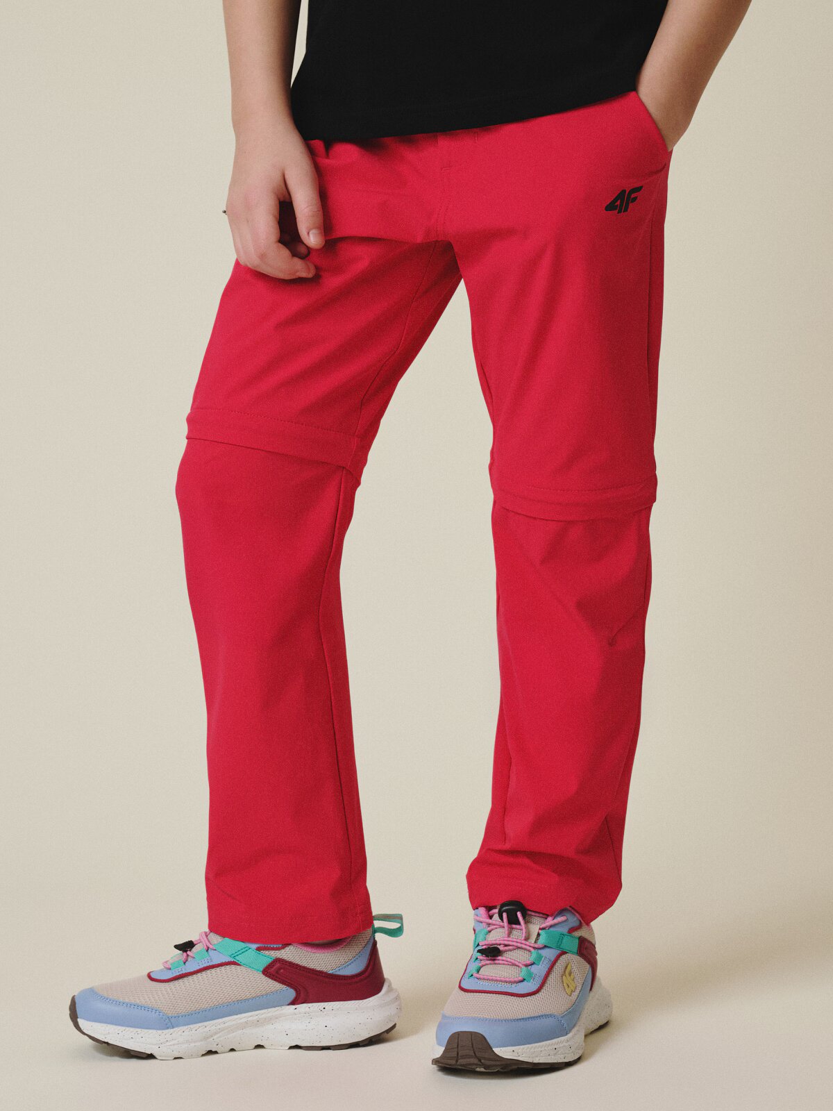 4F Pantaloni trekking 2în1 pentru fete - 122