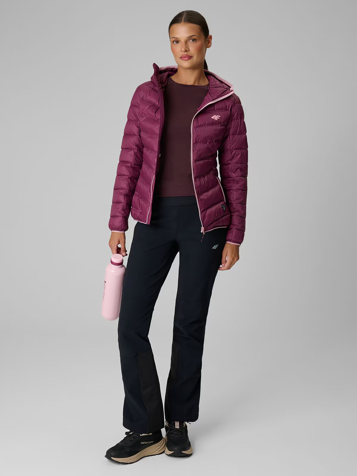 4F Pantaloni trekking cu membrană 8000 pentru femei - negri M
