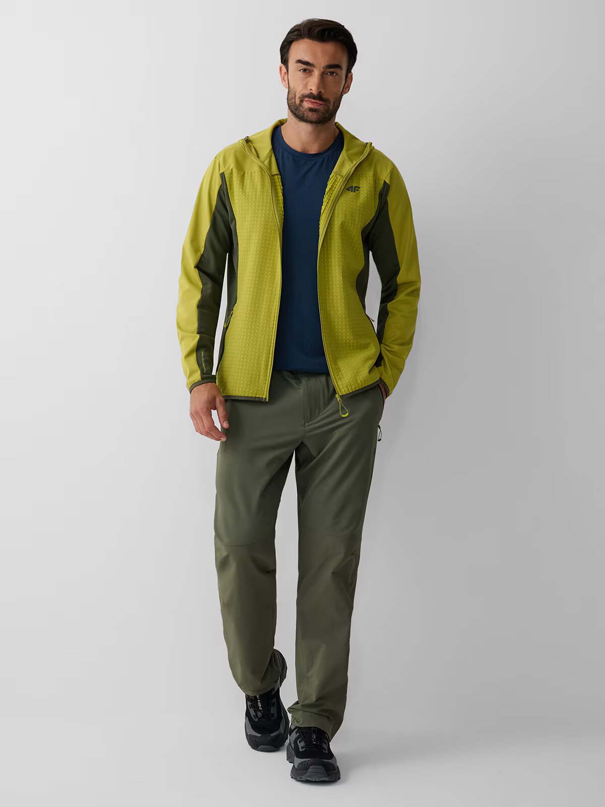 4F Pantaloni trekking cu uscare rapidă pentru bărbați - khaki M