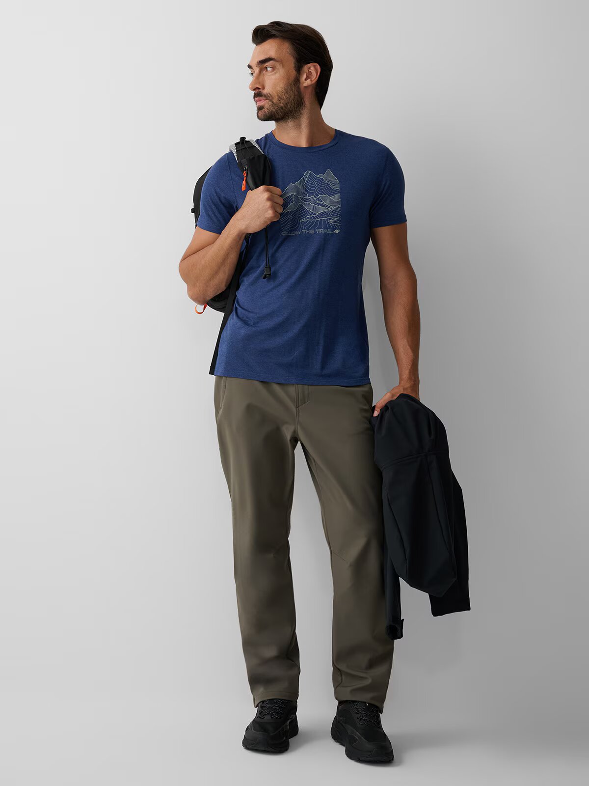 4F Pantaloni trekking membrană 5000 pentru bărbați - khaki L