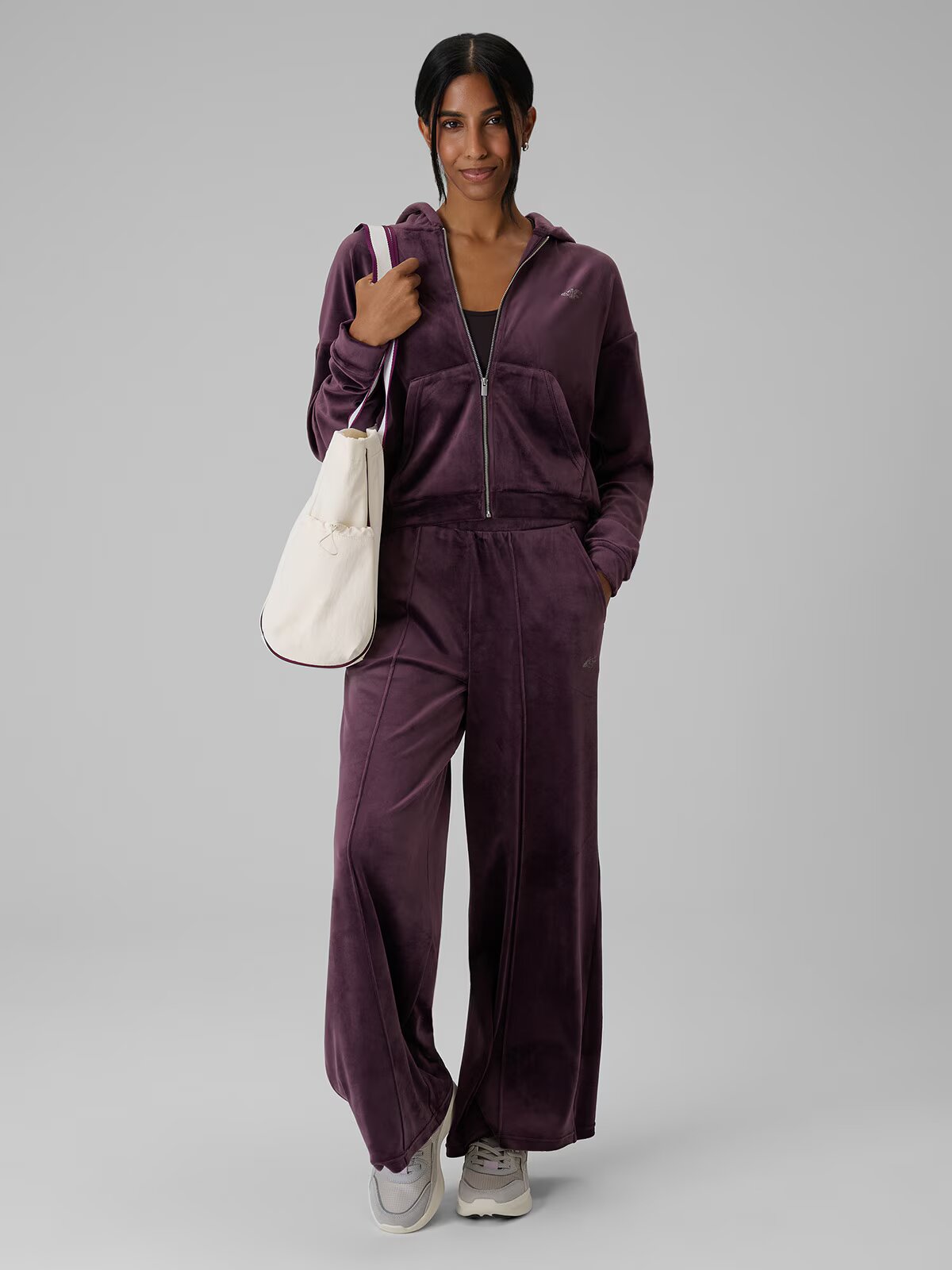 4F Pantaloni velur cu crac larg pentru femei - L