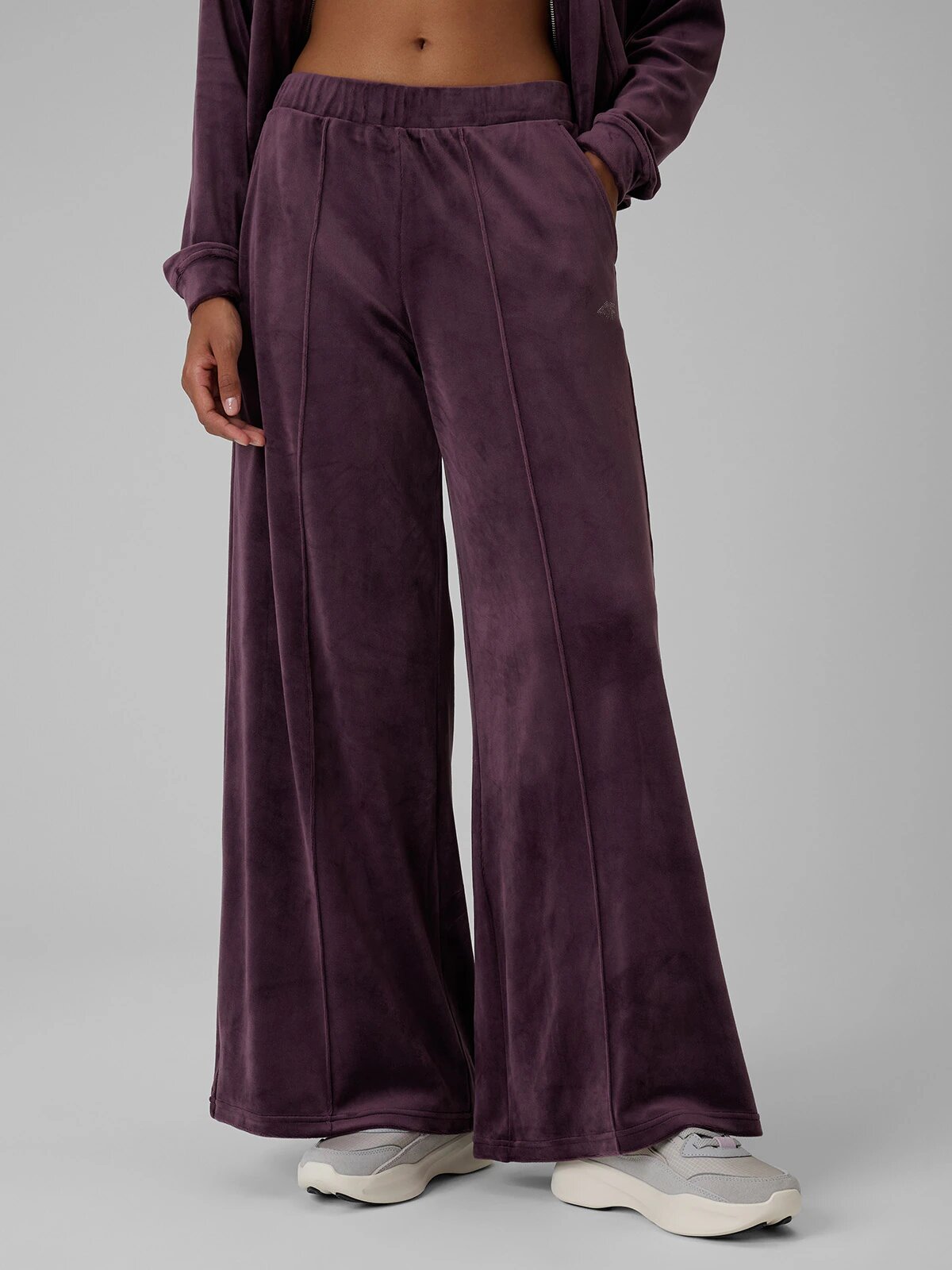 4F Pantaloni velur cu crac larg pentru femei - L