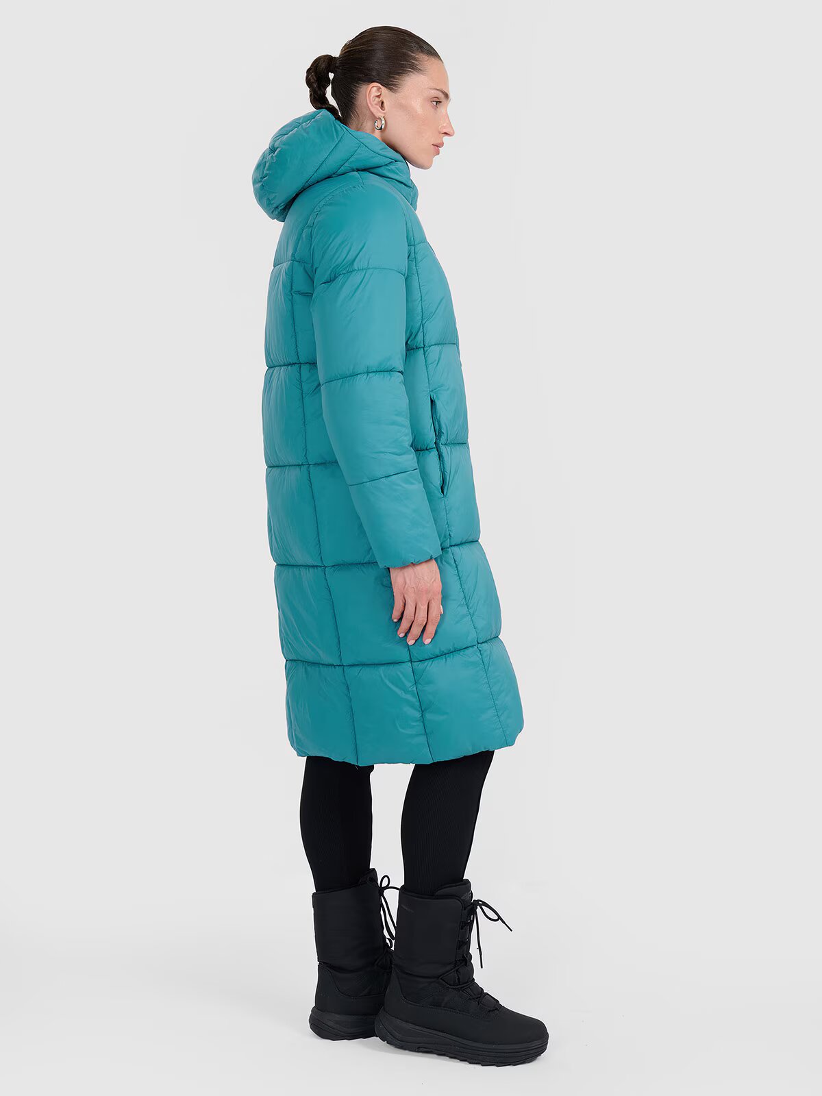 4F Pardesiu din puf cu umplutură sintetică pentru femei - S