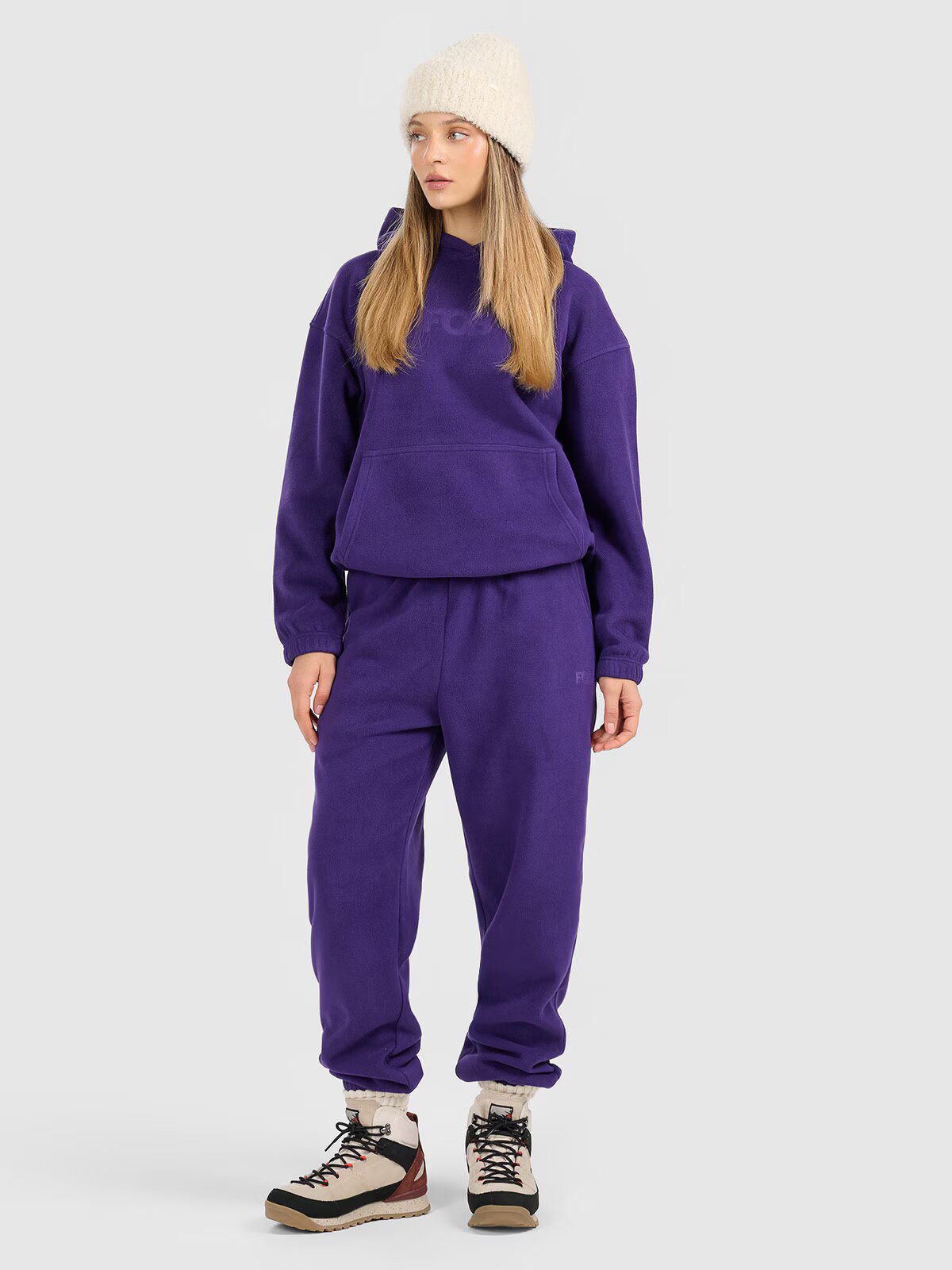 4F Polar loose cu glugă pentru femei - XL