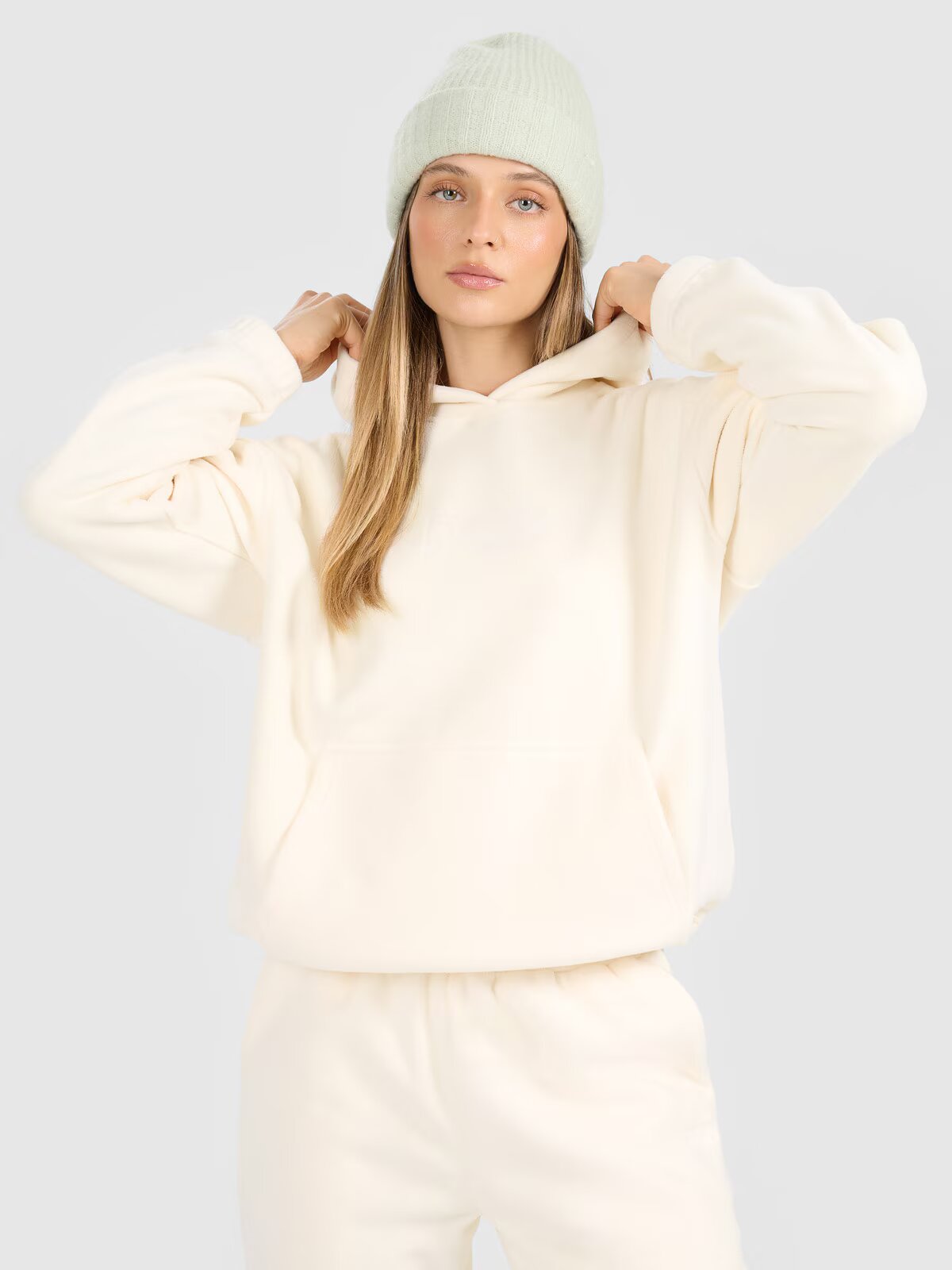 4F Polar loose cu glugă pentru femei - XL