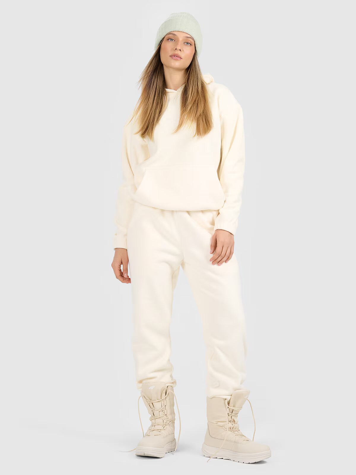 4F Polar loose cu glugă pentru femei - XL