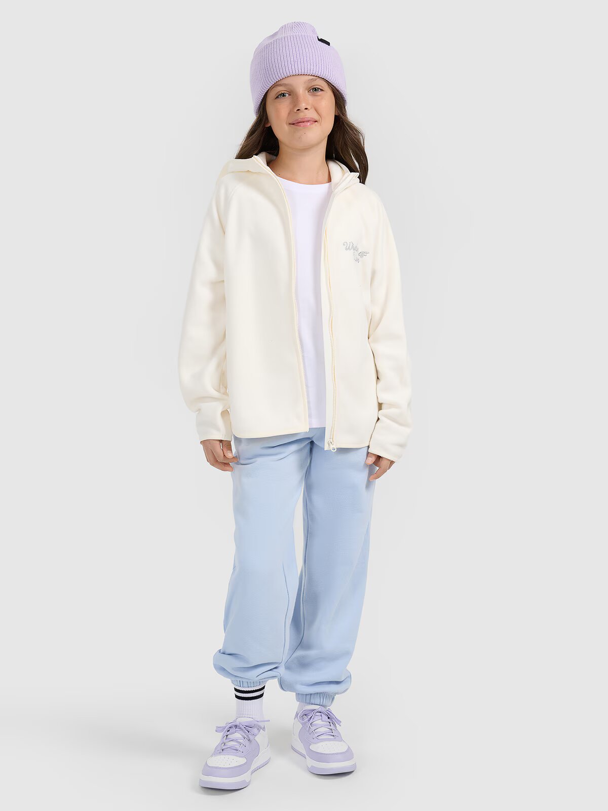 4F Polar loose cu glugă pentru fete - 146