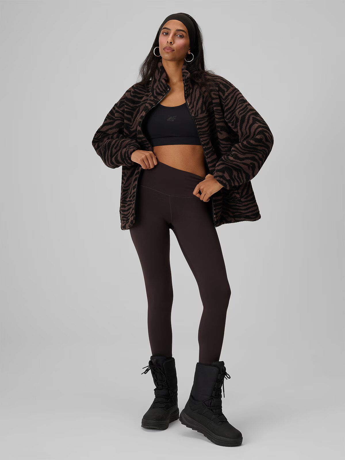 4F Polar loose sherpa pentru femei - S