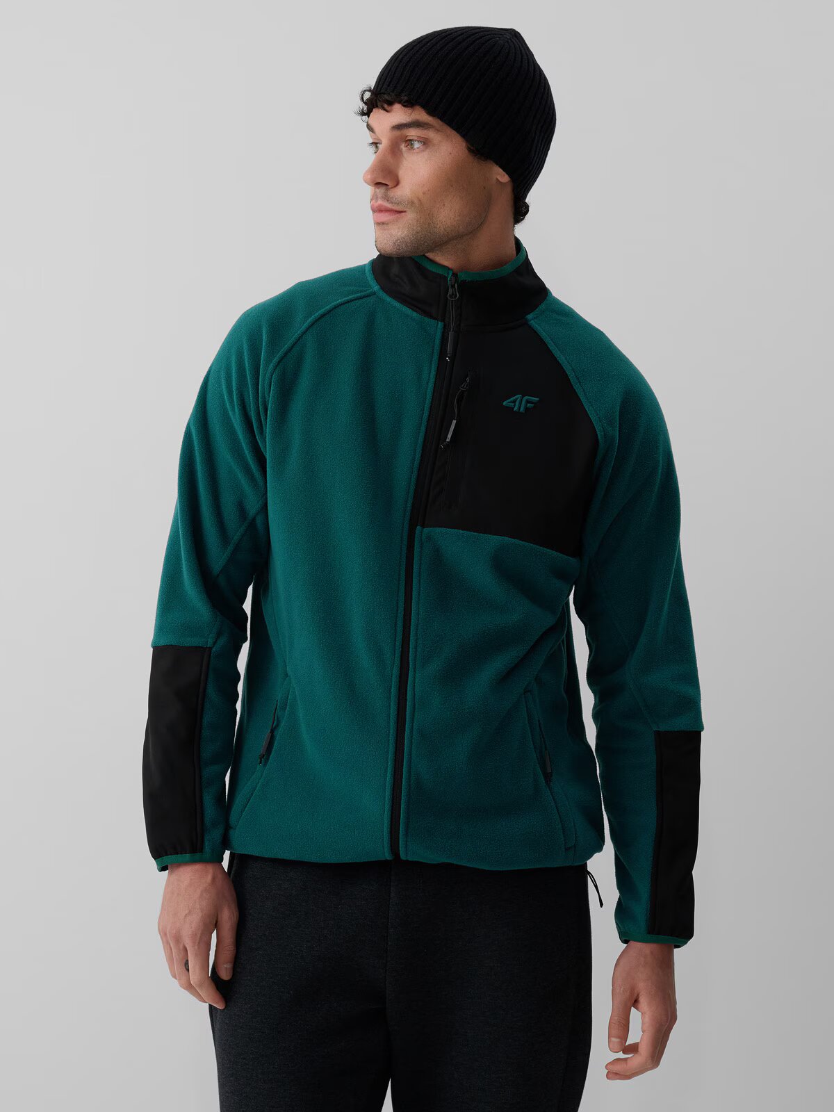 4F Polar regular cu guler pentru bărbați - 3XL
