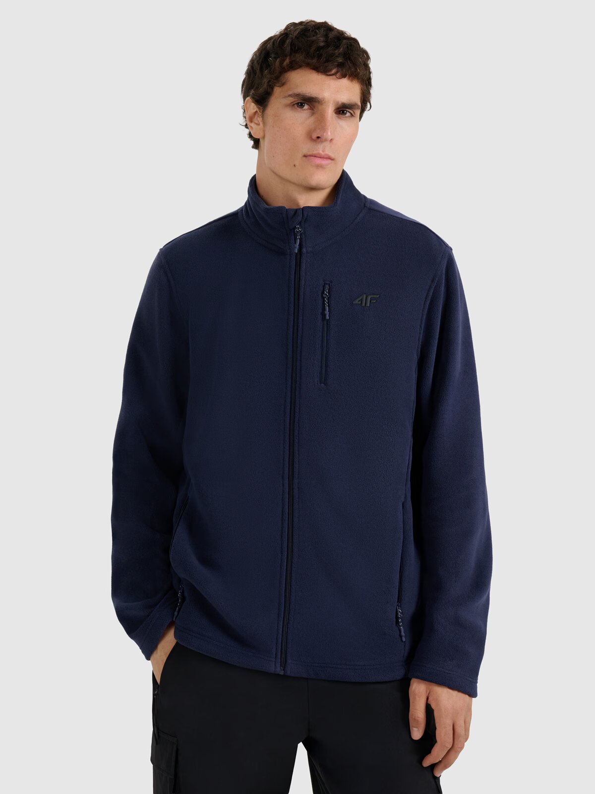 4F Polar regular cu guler pentru bărbați - 3XL