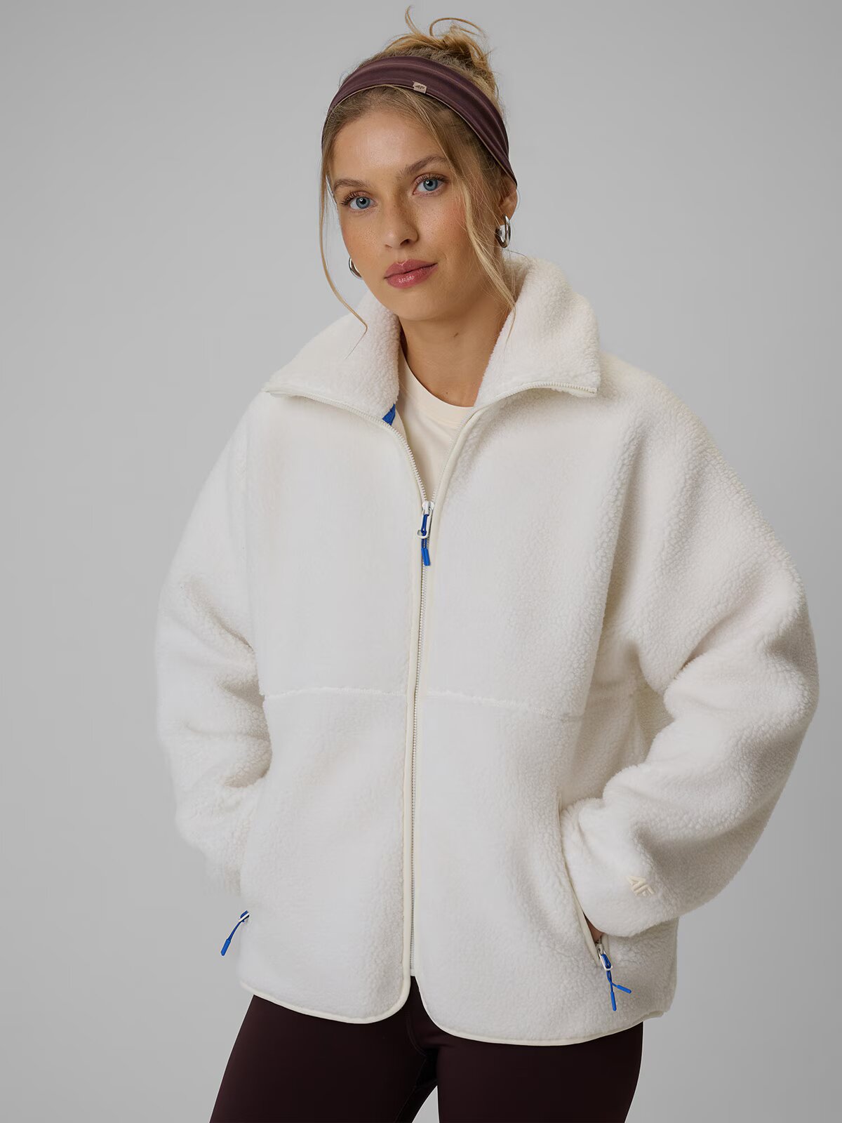 4F Polar sherpa loose cu guler înalt pentru femei - XL