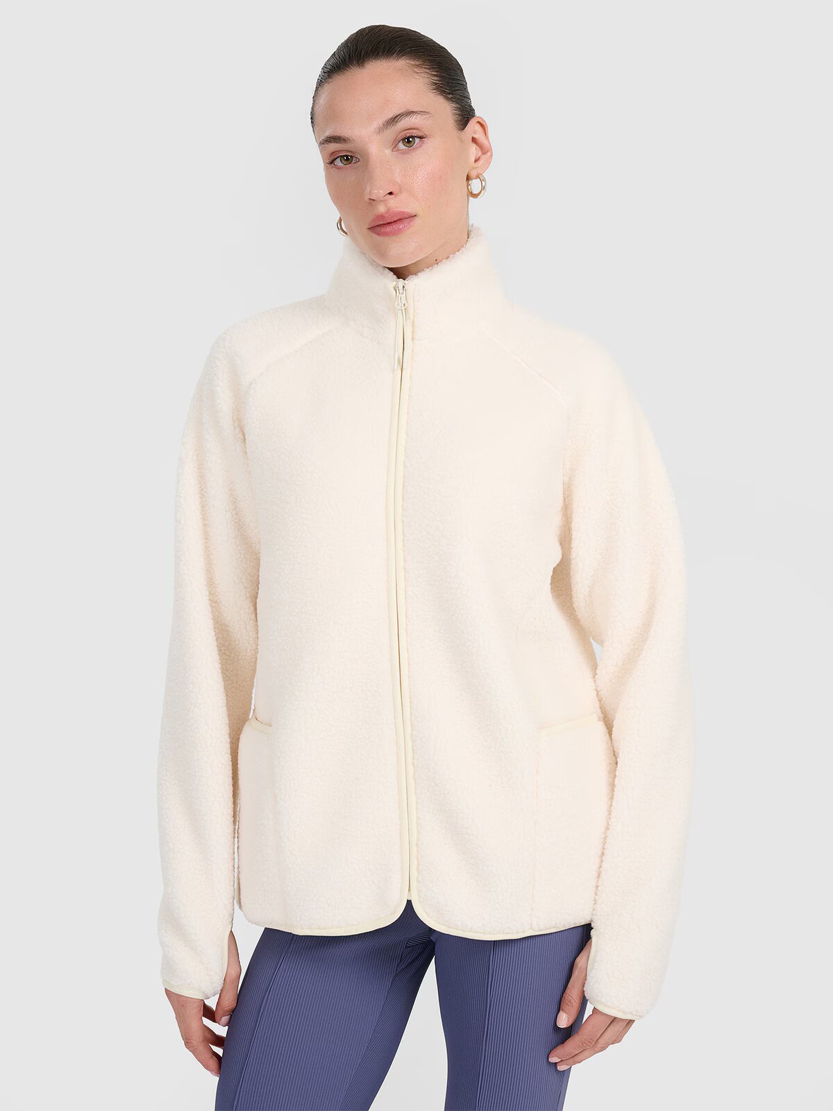 4F Polar sherpa oversize cu guler pentru femei - XXL