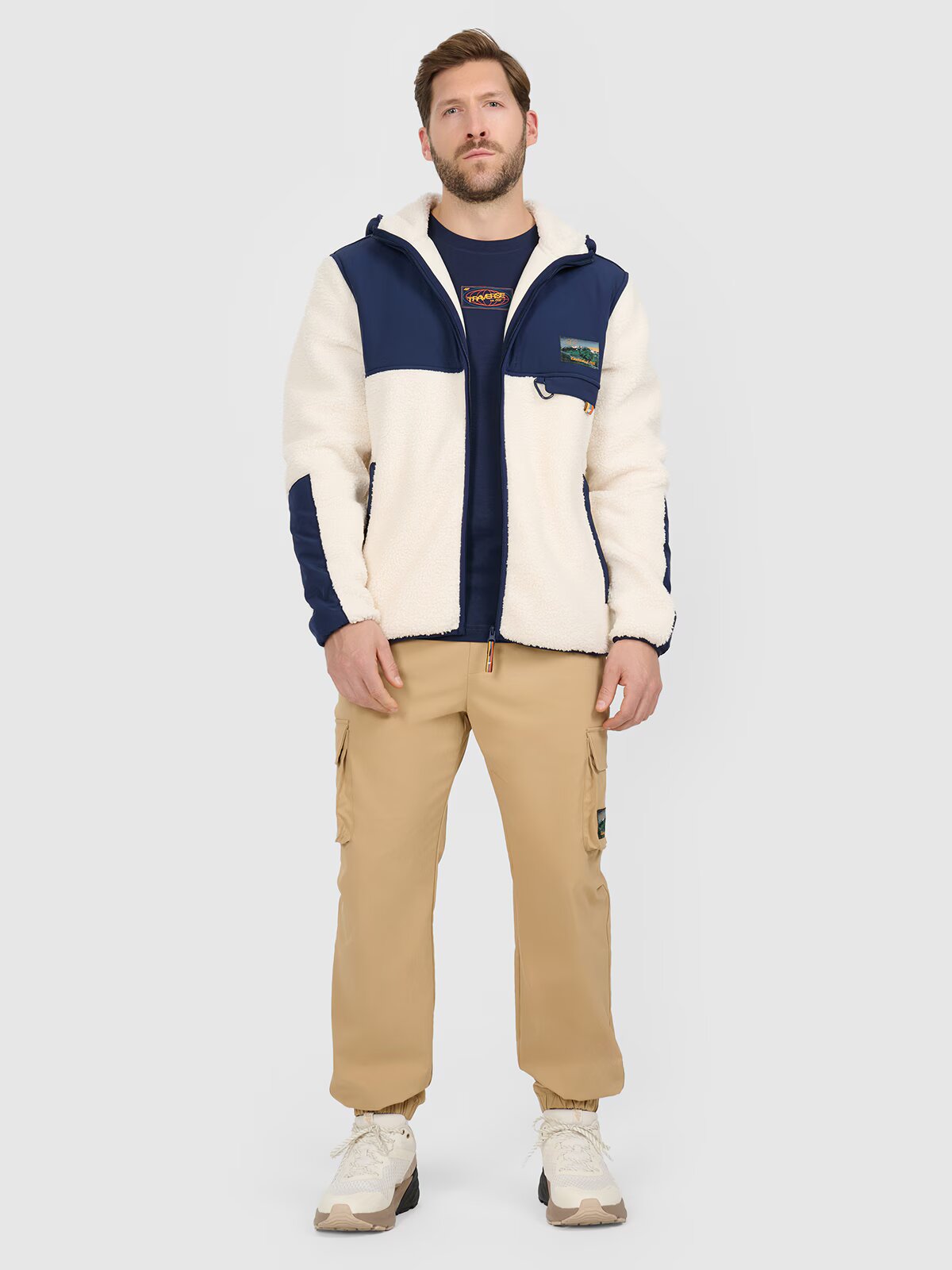 4F Polar sherpa regular cu glugă pentru bărbați - XL