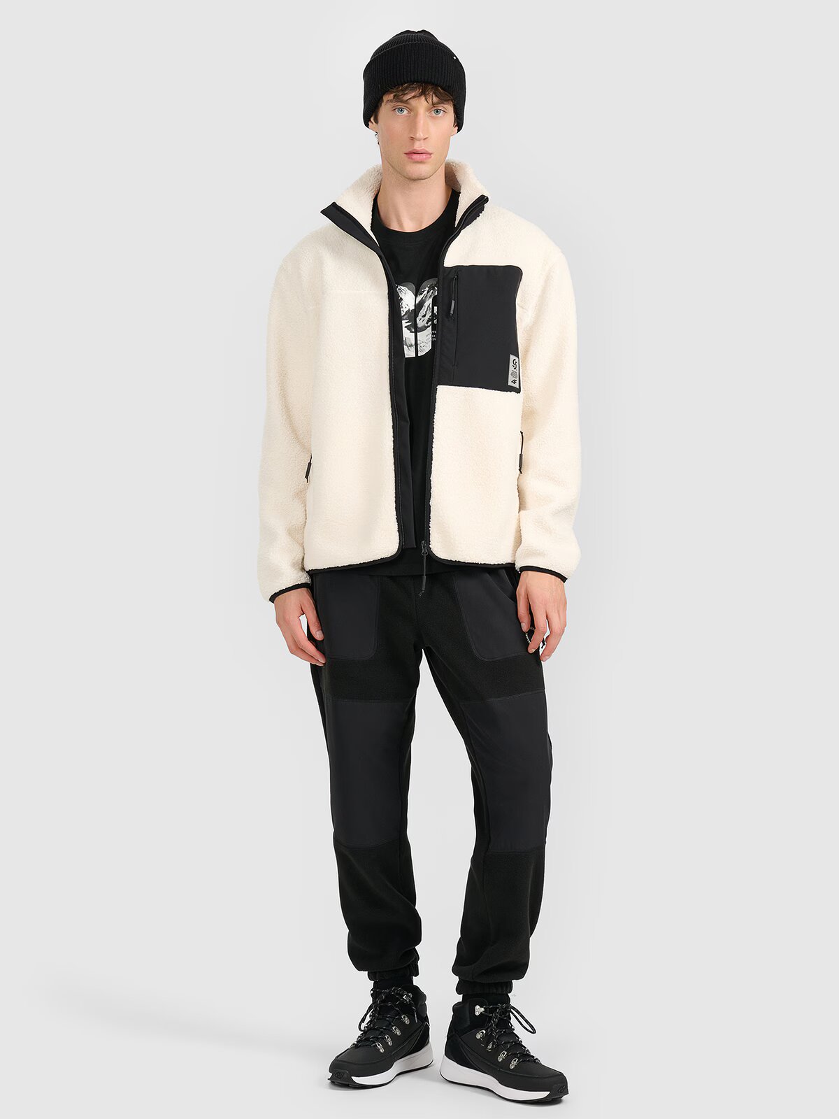 4F Polar sherpa regular cu guler pentru bărbați - XL