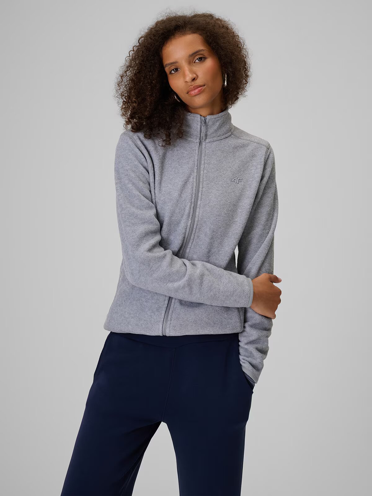 4F Polar slim cu guler pentru femei - XXL
