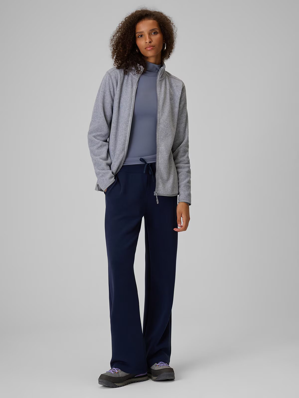 4F Polar slim cu guler pentru femei - XXL