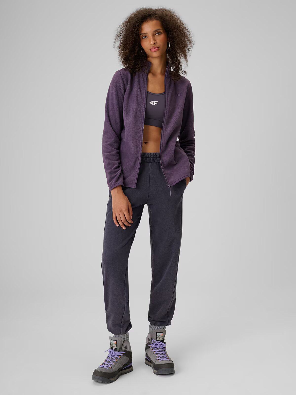 4F Polar slim cu guler pentru femei - XL