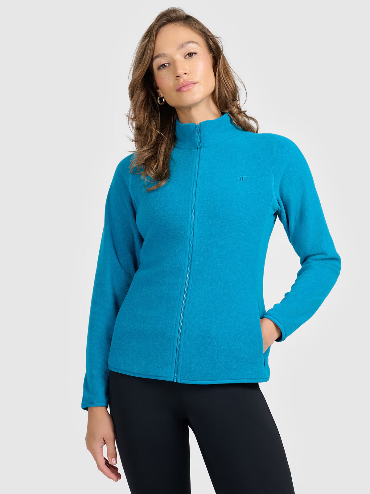 4F Polar slim cu guler pentru femei - XXL