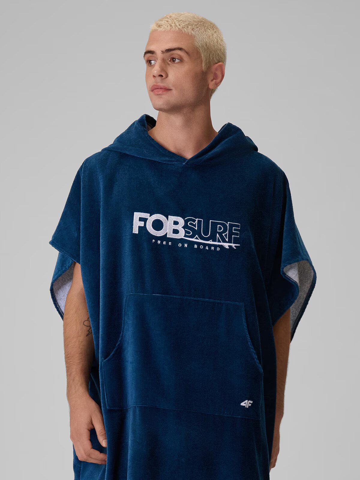 4F Poncho de plajă cu filtru UPF50+ pentru bărbați - one size