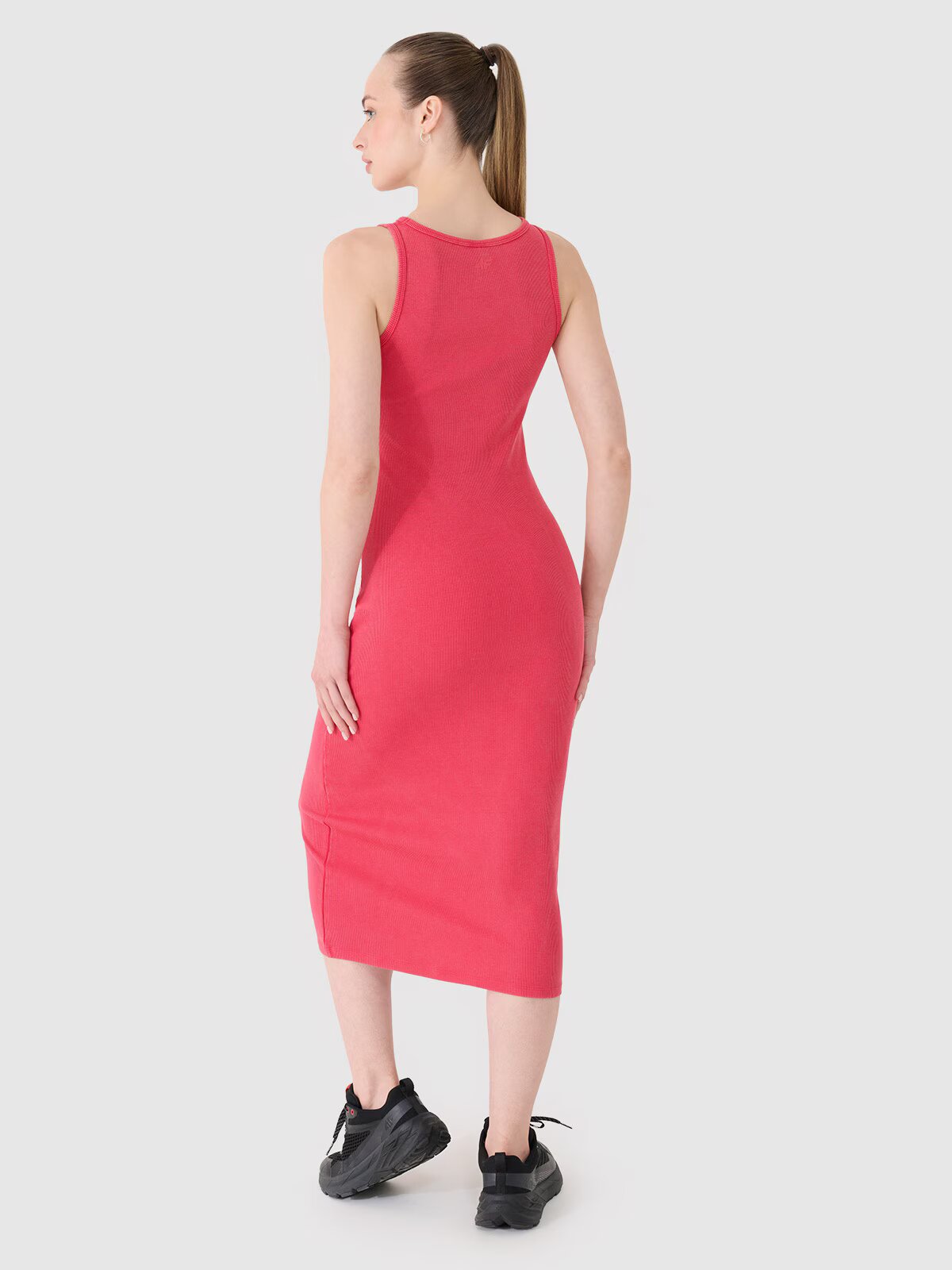 4F Rochie din tricot striat pentru femei - M