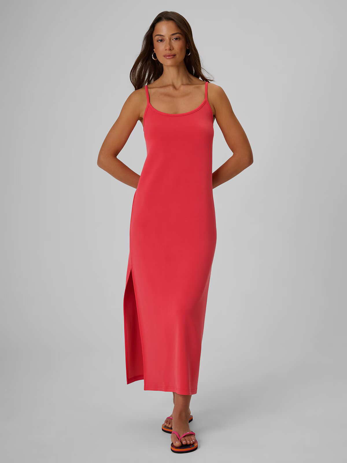 4F Rochie maxi din modal pentru femei - XS