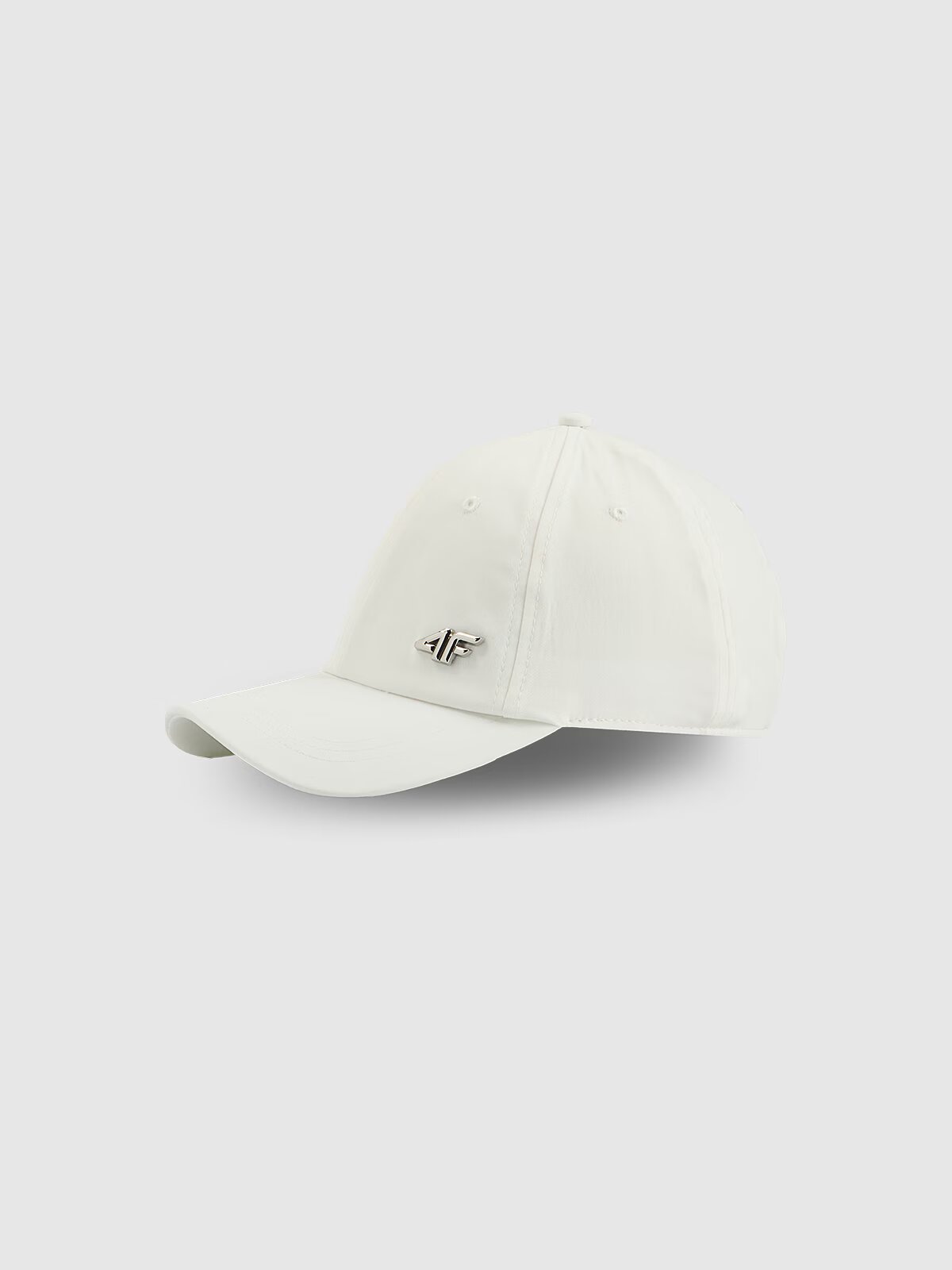 4F Șapcă cu cozoroc strapback unisex - albă S/M (58cm)