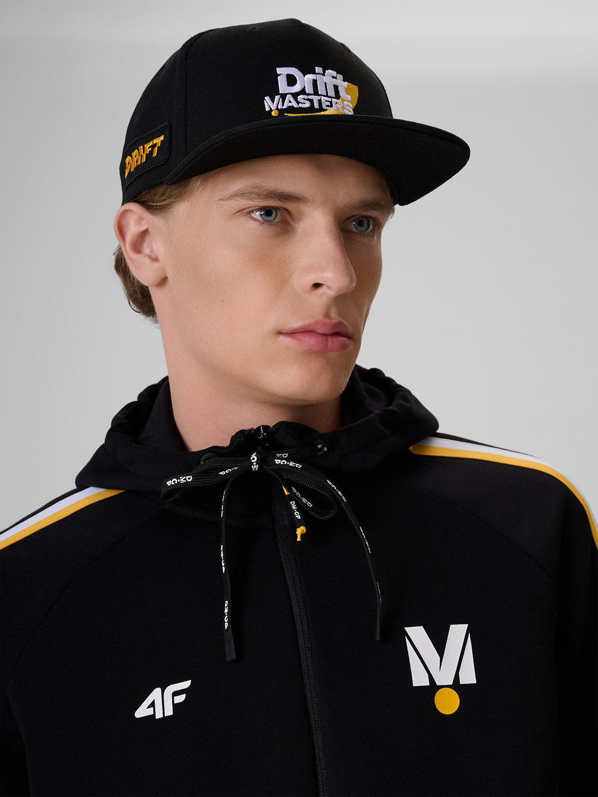 4F Șapcă snapback unisex x Drift Masters - neagră S/M